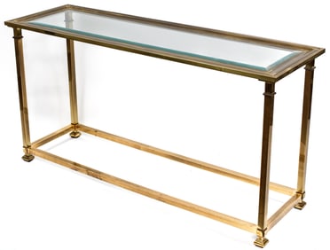 A Brass Mastercraft Console Table