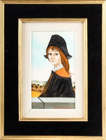Jean Pierre Serrier (French, 1934-1989) Portrait of a Girl