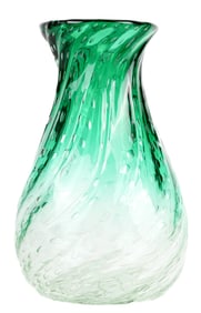 Large Murano Controlled Bubbe Swirl Art Glass Vase