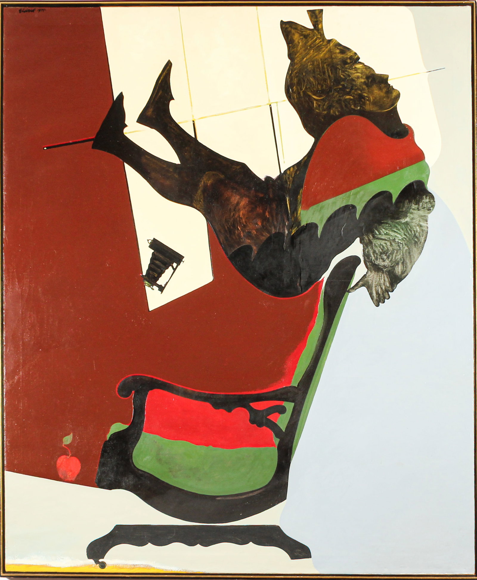 Charles Eldred (New York/Binghamton, B. 1938) Large Oil on Canvas Painting (1 of 10)