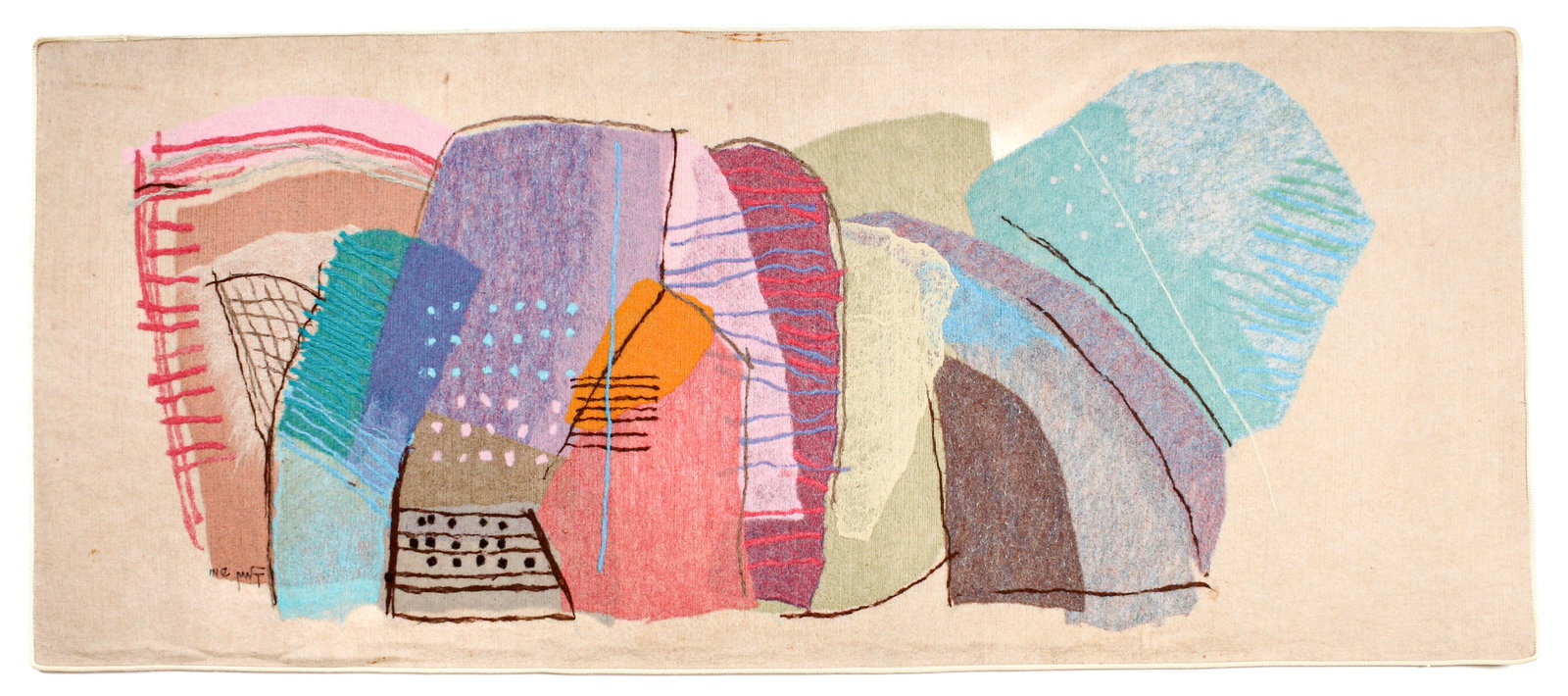 Calman Shemi (Israeli, B. 1939) Abstract Tapestry Soft Painting (1 of 6)