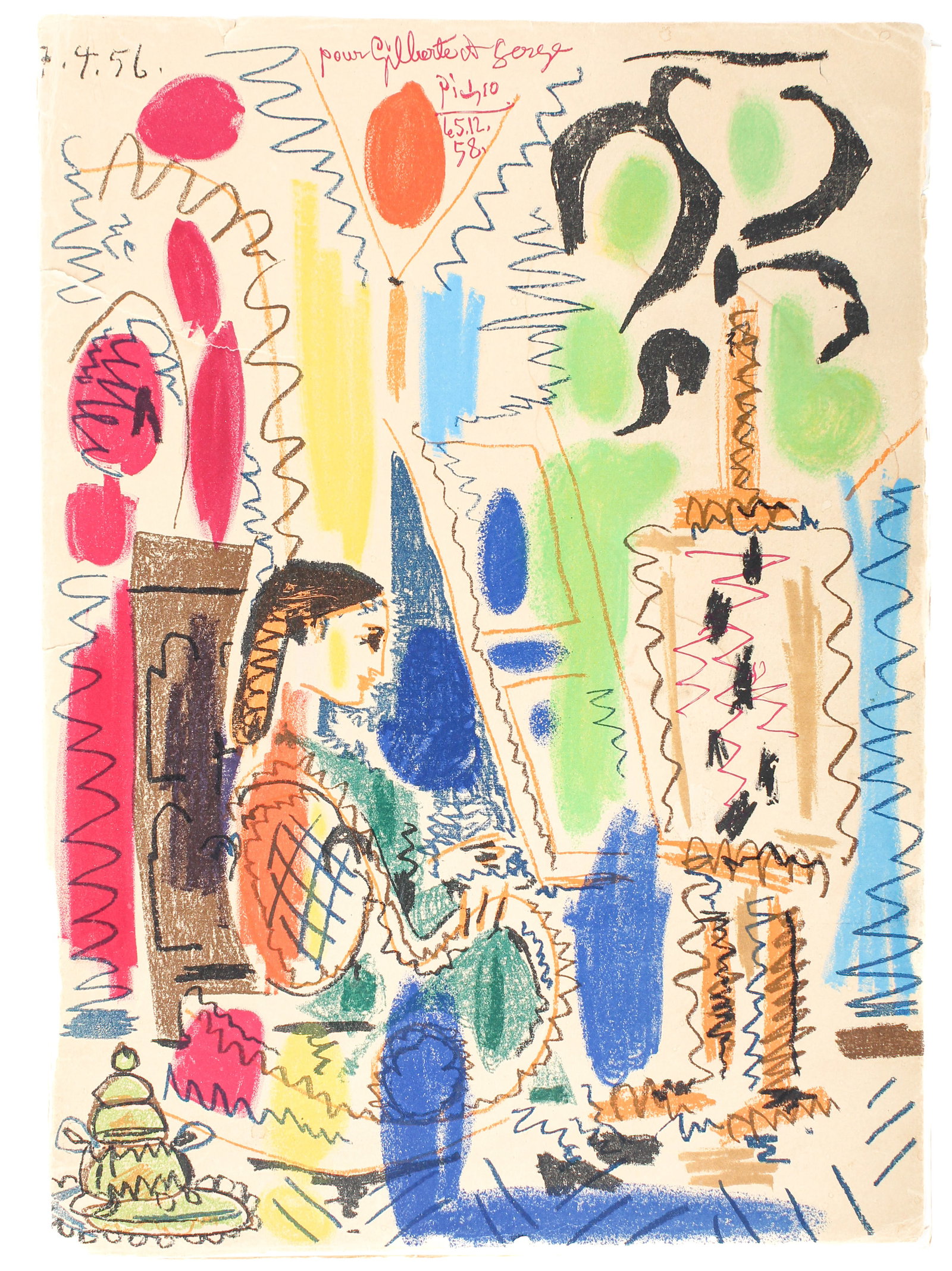 Pablo Picasso, L'Atelier De Cannes, 1960 Lithograph, Ces Peintres nos Amis (1 of 12)