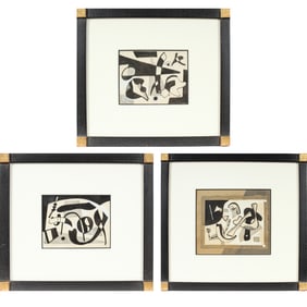 Vaclav Vytlacil (American, 1892-1984) Three Works, Abstracts, Mixed Media on Paper