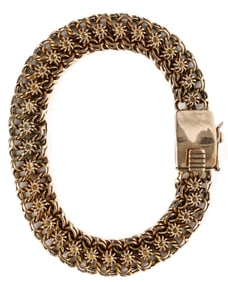 A 14K Gold Fancy Link Bracelet
