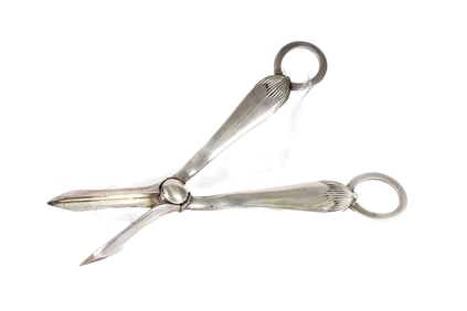 Victorian Elkington & Co. Sterling SIlver Grape Shears