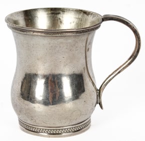 Henry J. Pepper Wilmington Delaware Coin Silver Mug