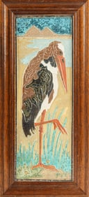 De Porceleyne Fles Delft Marabou Stork Cloisonne Tile, Egypt