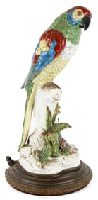 Antique German Porcelain Parrot Figure