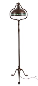 Tiffany Studios Bronze Harp Floor Lamp