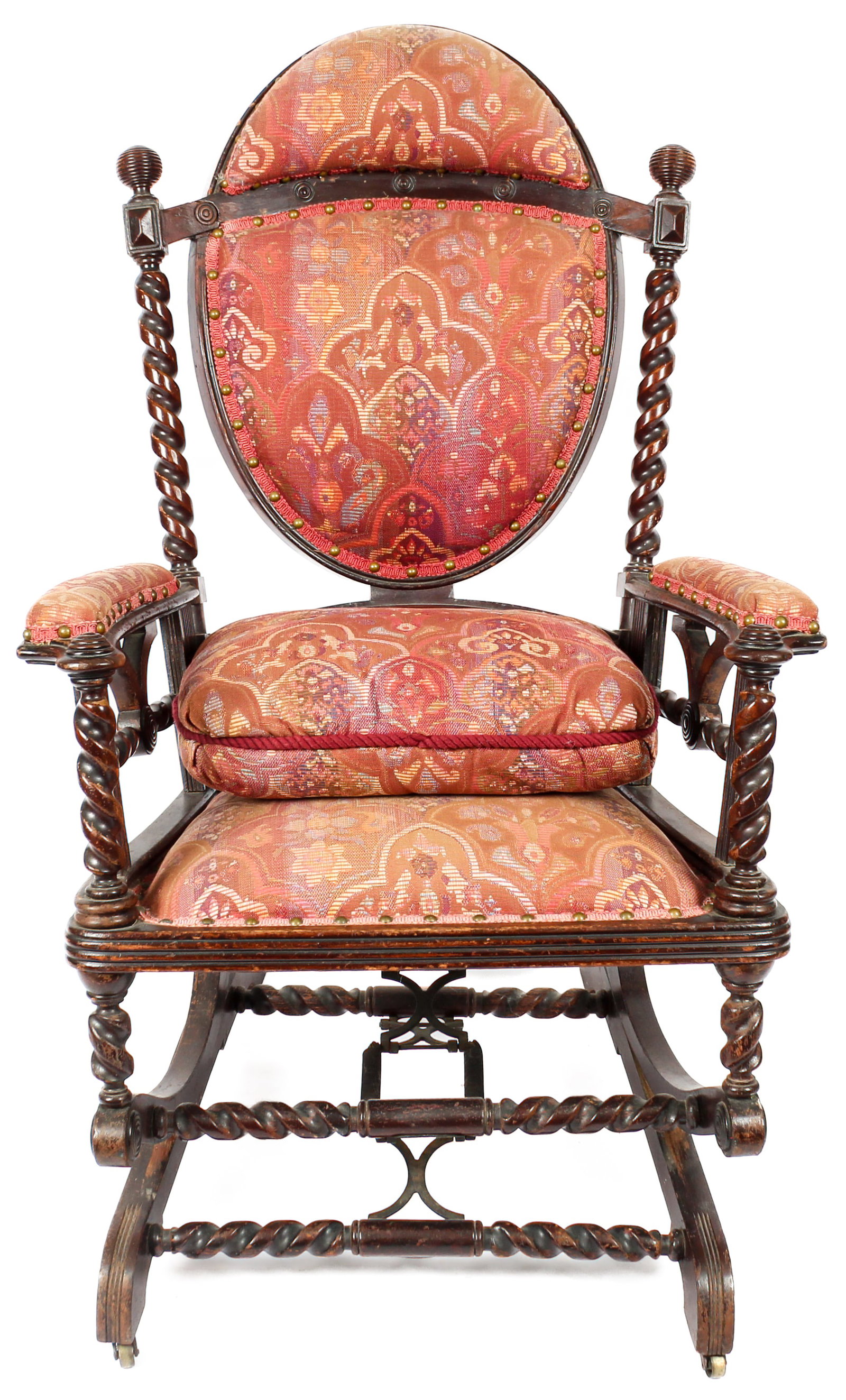 Victorian Hunzinger Attr. Platform Rocker, Original Upholstery (1 of 13)