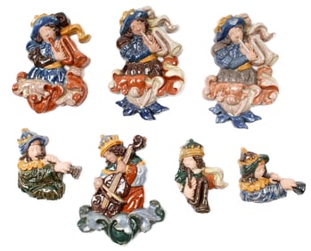 Mercer Moravian Pottery Renaissance Musician Art Tiles