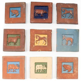 Mercer Moravian Pottery Animal Art Tiles