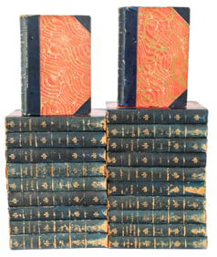 Sir Walter Scott Waverley Novels, Leather Bound, 21 Vols, Late 19th Century
