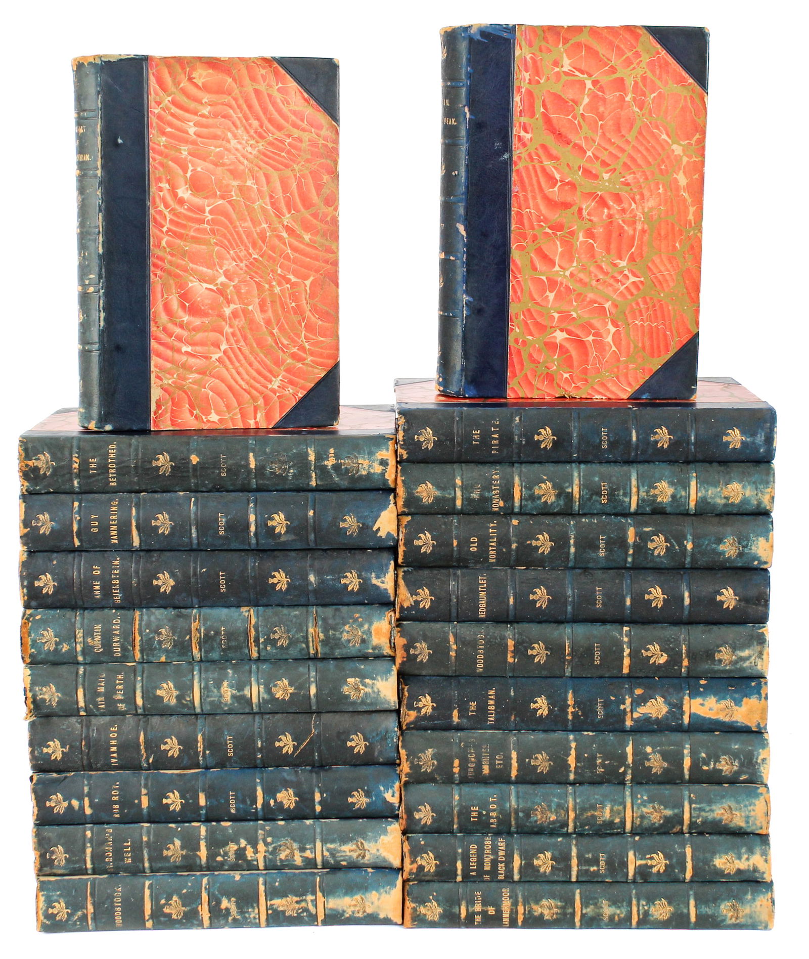 Sir Walter Scott Waverley Novels, Leather Bound, 21 Vols, Late 19th Century (1 of 11)