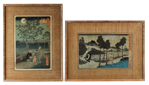 Hiroshige II, Kunisada, Two 19th Century Japanese Woodblock Prints