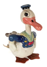 1930s Donald Duck Celluloid Walking Long-Billed Windup Toy