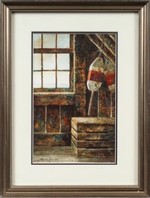Bradley Hendershot (American, Contemporary) Monhegan Island Study #38, Original Maine Watercolor