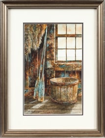 Bradley Hendershot (American, Contemporary) Monhegan Island Study #39, Original Maine Watercolor