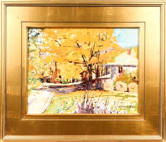 Kathie Odom (American, B. 1959) Sweet Maple, Oil on Canvas Board Painting