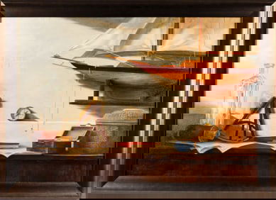 Katharine Krieg (American, B. 1970) The Discovery, Oil on Canvas Painting