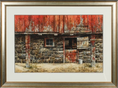 Bradley Hendershot (American, Contemporary) Dutch Hinge, Montgomery County Pennsylvania Watercolor