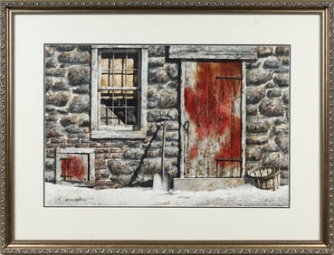 Bradley Hendershot (American, Contemporary) Coal Shovel, Montgomery County Pennsylvania Watercolor