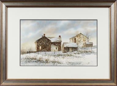 Bradley Hendershot (American, Contemporary) Study For Mill Hill III, Montgomery County Pennsylvania