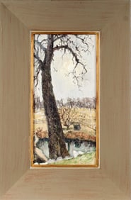 Kirk Larsen (American, Contemporary) Family Tree, Oil on Canvas Board Painting
