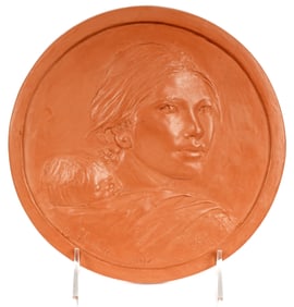 Glenna Goodacre (American, 1939-2020) Sacagawea Terracotta Plaque