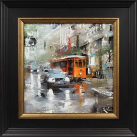 Mark Lague (Canadian, B. 1964) San Francisco Reflections, Oil on Panel Painting