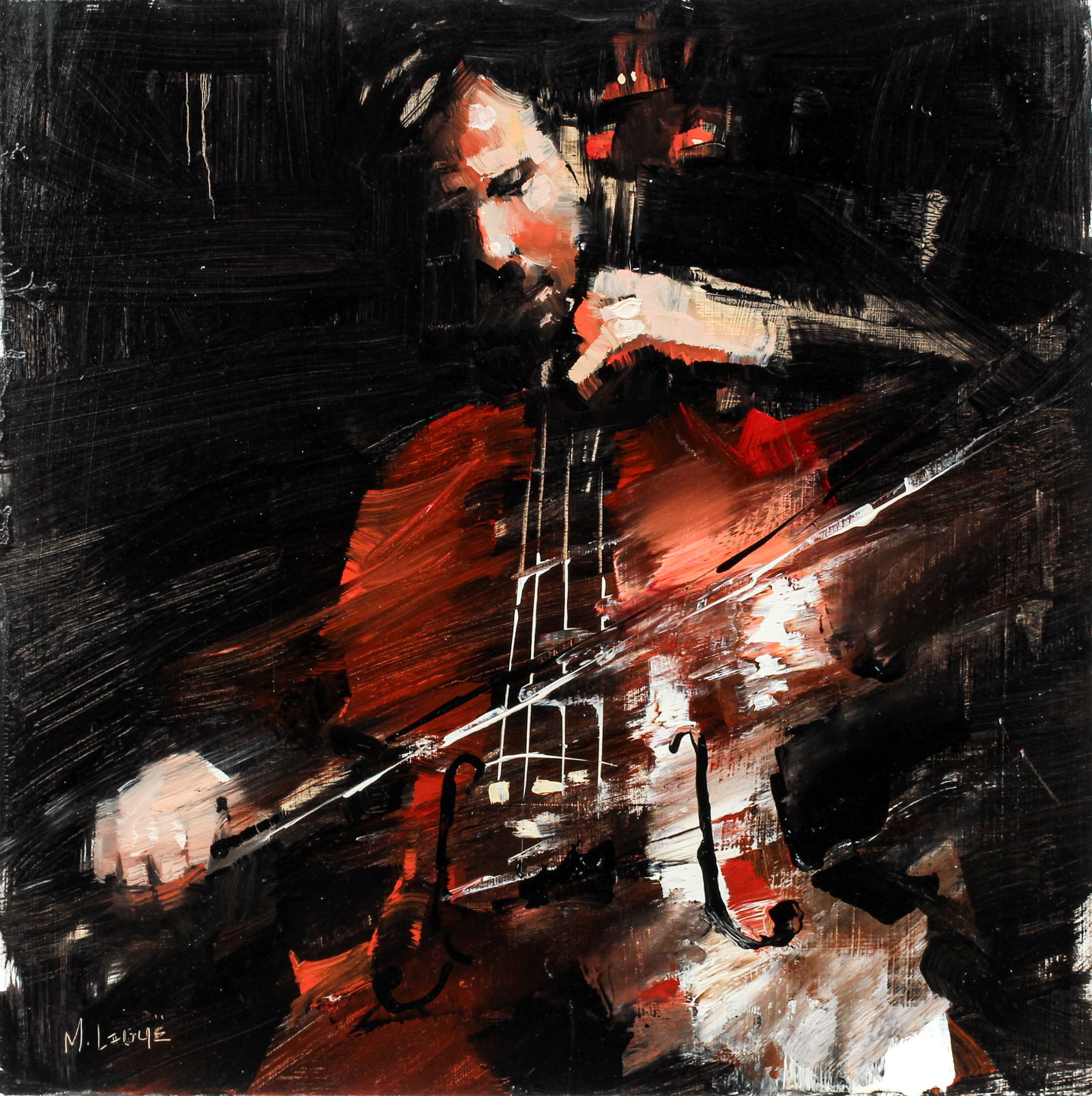 Mark Lague (Canadian, B. 1964) Symphony Eleven, Oil on Board Painting (1 of 5)