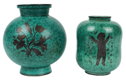 Gustavsberg Argenta Pottery Vases