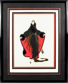 Erte Fauborg St. Honore Signed Embossed Serigraph