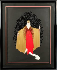 Erte Place de L'Opera Signed Embossed Serigraph