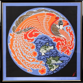 Erte Dream Voyage Framed Silk Scarf