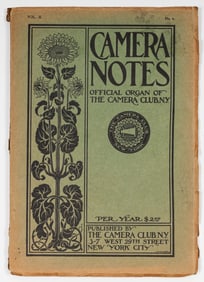 Camera Notes, Vol II, No. 4, Alfred Stieglitz, The Camera Club of New York, 1899