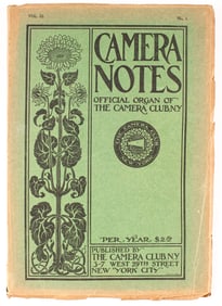 Camera Notes, Vol III, No. 3, Alfred Stieglitz, The Camera Club of New York, 1900