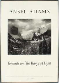 Ansel Adams Signed Poster, Yosemite Valley Storm
