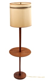 Laurel Lamp Company Mid-Century Modern Teakwood Floor Table Lamp