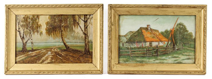 Z.V. Teplov (Ukrainian, 20th C.) Two Soviet Era Paintings, 1970