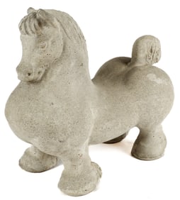 Modernist Horse Cast Stone Sulpture