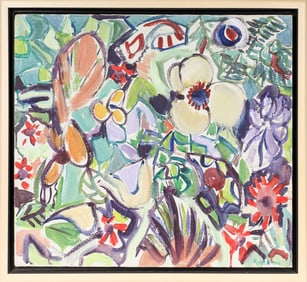 Florence Putterman (American, 1927-2021) Summer Garden, Oil on Canvas
