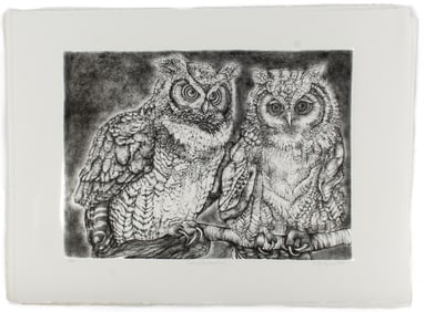 Christine McGinnis (American, 1937-2019) Forty-Four Signed Great Horned Owl Lithographs