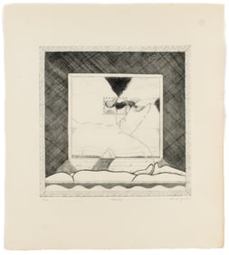 David Lynch (American, 1946-2025) Garden, Signed Etching