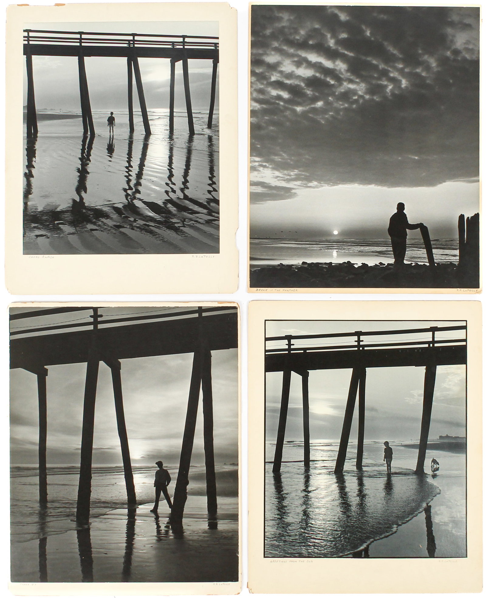 R.R. LaPelle (American, 20th Century) Four Silver Gelatin Print Photographs, "Break In The Weather", (1 of 10)