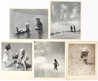 R.R. LaPelle (American, 20th Century) Five Beach Theme Silver Gelatin Print Photographs "Sea Shell