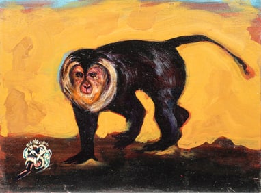 Christine McGinnis (American, 1937-2019) Monkey, Acrylic on Canvas Painting