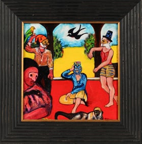 Christine McGinnis (American, 1937-2019) Reunion, Acrylic on Canvas Painting