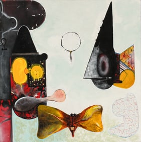 Rodger LaPelle (American, 1936-2020) Untitled Abstract, Oil on Canvas Painting