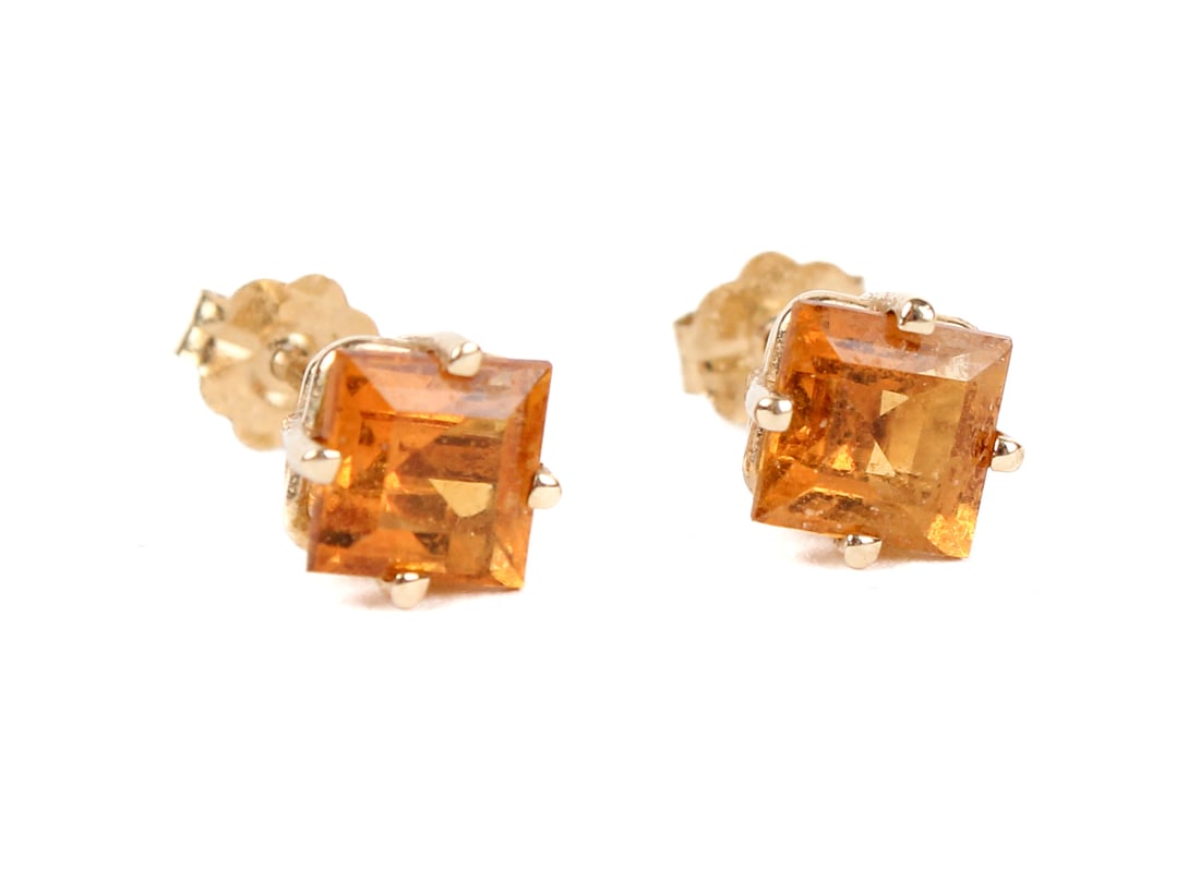 14 Karat Yellow Gold Citrine Stud Earrings (1 of 3)